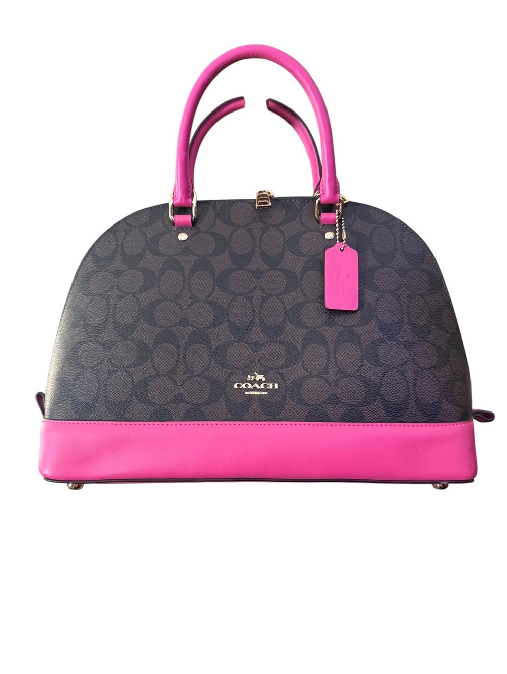 Coach Signature Pink and Brown Handbag